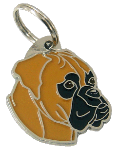 Boxer amarela <br> (placa de identificação para cães, Gravado incluído)